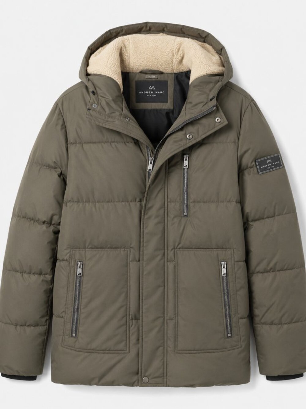 Andrew Marc Yarmouth Olive Hooded Parka XL